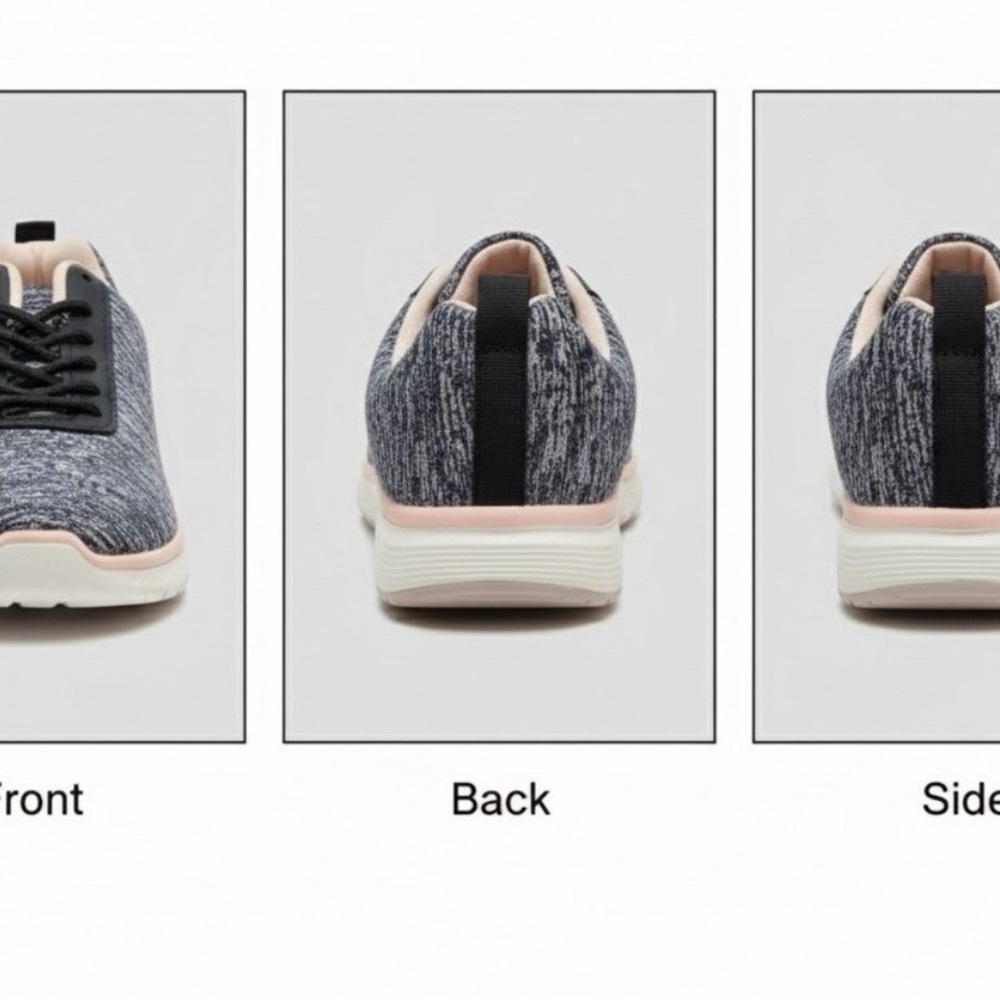 Woman’s Gray Knit Sneakers